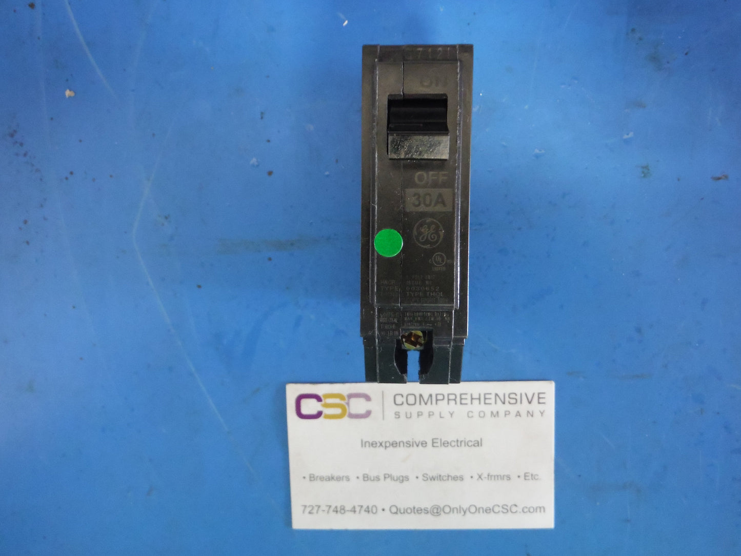 THQL1130 - GE 30A Amp 1P Pole 10kA@120/240V Plug On Circuit Breaker