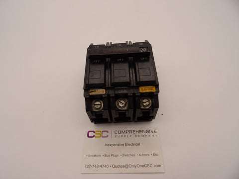 THQC32020 - GE 20A Amp 3P Pole 10kA@240V Feed Through Circuit Breaker