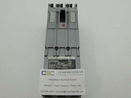 CLE63B050 - Siemens 50A Amp 3P Pole 600V 200kA@480V Bolt On Circuit Breaker W/Gray Label