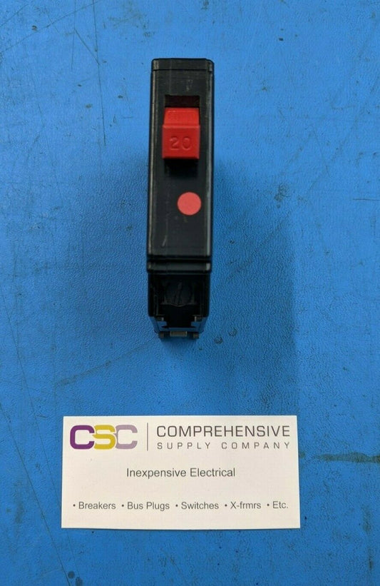 CH120 - Cutler Hammer 20A Amp 1P Pole 10kA@120/240V Plug On Circuit Breaker W/Red Handle & Metal Foot