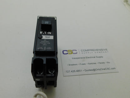 BRN120GF - Eaton 20A Amp 1P Pole 10kA@120V Plug On Ground Fault GFCI Circuit Breaker