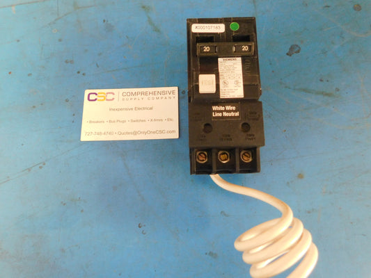 BF220 - Siemens 20A Amp 2P Pole 10kA@120/240V Bolt On Ground Fault GFCI Circuit Breaker