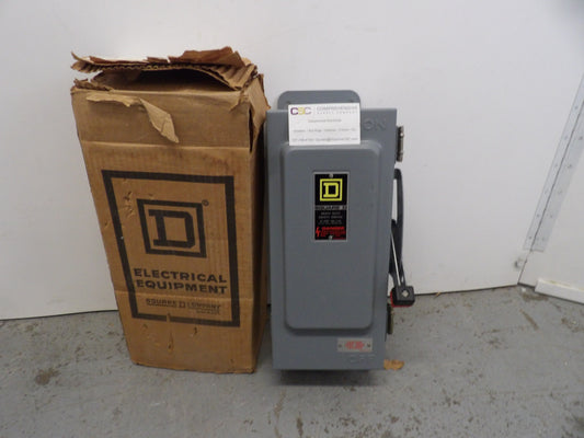 H361AWK - Square D 30A Amp 3P Pole 600V Nema 3R/12 Fusible Heavy Duty Safety Switch