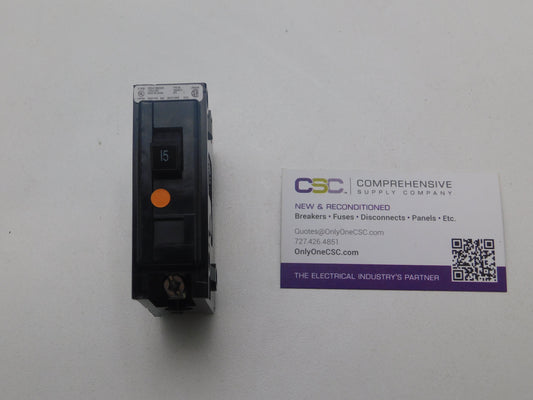 BAB1015 - Cutler Hammer 15A Amp 1P Pole 10kA@120/240V Bolt On Circuit Breaker