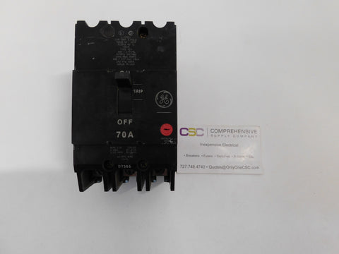 TEY370 - GE 70A Amp 3P Pole 14kA@480/277V Bolt On Circuit Breaker