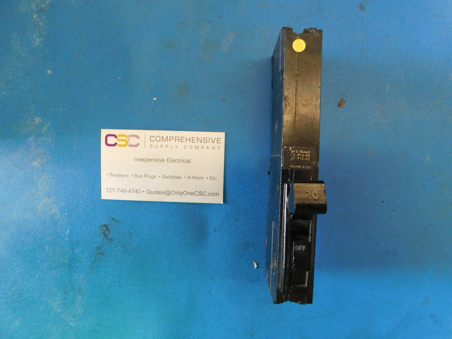 A1B120 - Square D 20A Amp 1P Pole 10kA@120V Bolt On Circuit Breaker