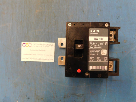 BW2175 - Eaton 175A Amp 2P Pole 10kA@120/240V Bolt On Main Circuit Breaker