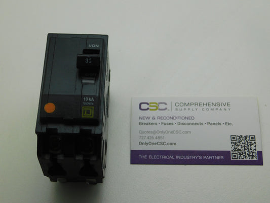 QO235 - Square D 35A Amp 2P Pole 10kA@120/240V Plug On Circuit Breaker