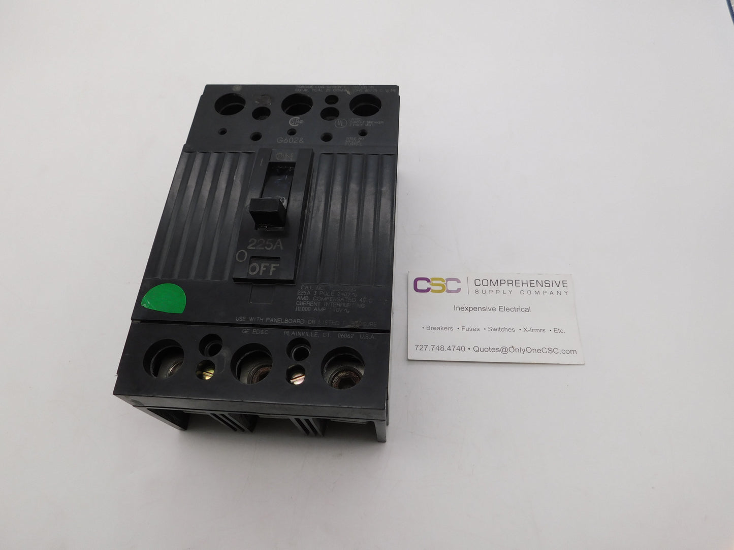 TQD32225WL - GE 225A Amp 3P Pole 10kA@240V Bolt On Circuit Breaker W/Lugs
