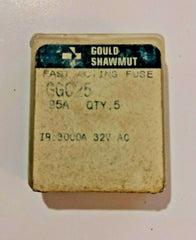 GGC25 - Gould Shawmut 25A Amp 32Vac Fast Acting Fuse (5Pk)
