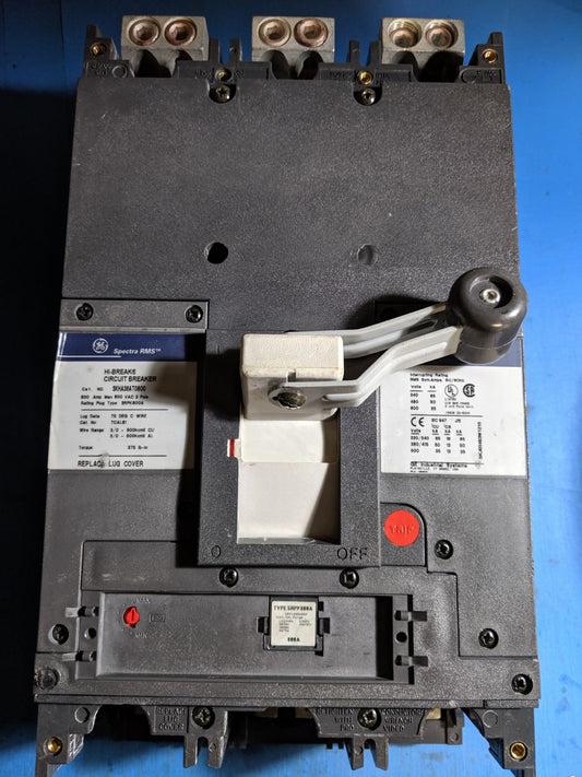 SKHA36AT0800 - GE 800A Amp 3P Pole 600V 50kA@480V Bolt On Spectra Rms Circuit Breaker W/800A Plug