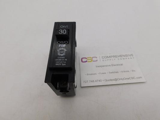 TB130C - T & B 30A Amp 1P Pole 10kA@120/240V Plug On Circuit Breaker