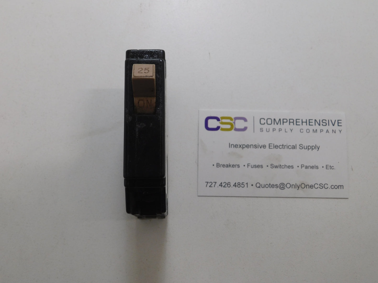 CH125 - Cutler Hammer 25A Amp 1P Pole 10kA@120/240V Plug On Circuit Breaker W/Metal Foot
