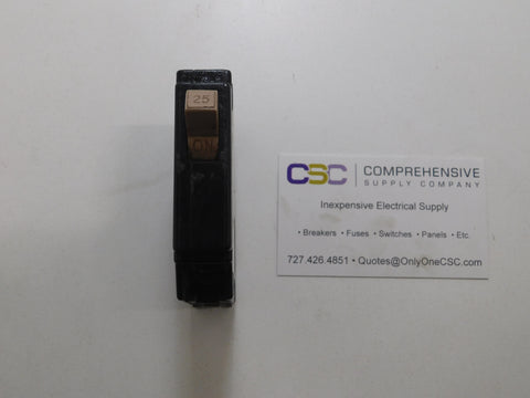 CH125 - Cutler Hammer 25A Amp 1P Pole 10kA@120/240V Plug On Circuit Breaker W/Metal Foot