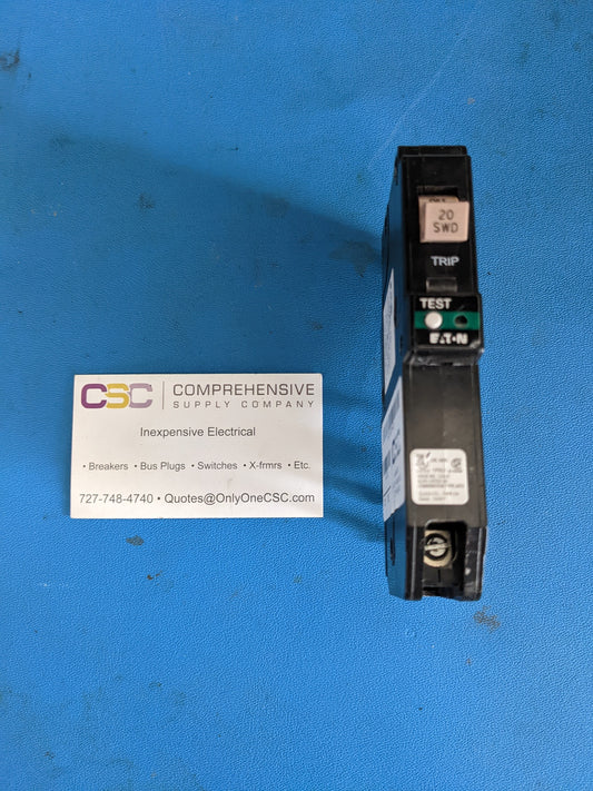 CHFCAF120PN - Eaton 20A Amp 1P Pole 10kA@120V Plug On Combo Arc Fault AFCI Pon Circuit Breaker