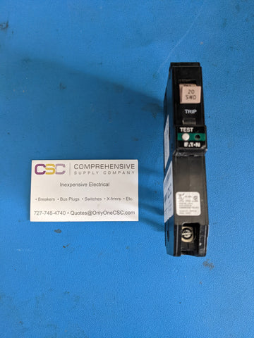 CHFCAF120PN - Eaton 20A Amp 1P Pole 10kA@120V Plug On Combo Arc Fault AFCI Pon Circuit Breaker