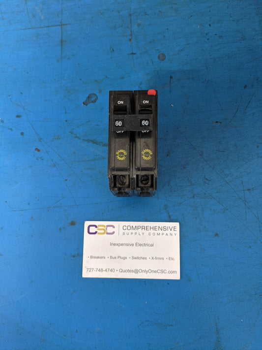 CHQ260 - Cutler Hammer 60A Amp 2P Pole 10kA@120/240V Plug On Circuit Breaker