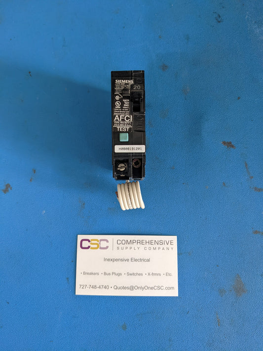 B120AF - Siemens 20A Amp 1P Pole 10kA@120V Bolt On AFCI Arc Fault Circuit Breaker