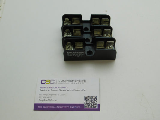 30321AB - Ferraz Shawmut 30A Amp 1P Pole 600V Midget Fuse Block - 3 Pack
