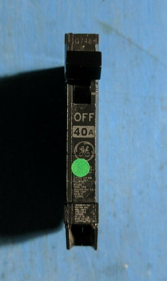 THQP140 - GE 40A Amp 1P Pole 10kA@120/240V Plug On Thin Circuit Breaker