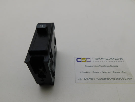 BR130 - Cutler Hammer 30A Amp 1P Pole 10kA@120/240V Plug On Circuit Breaker