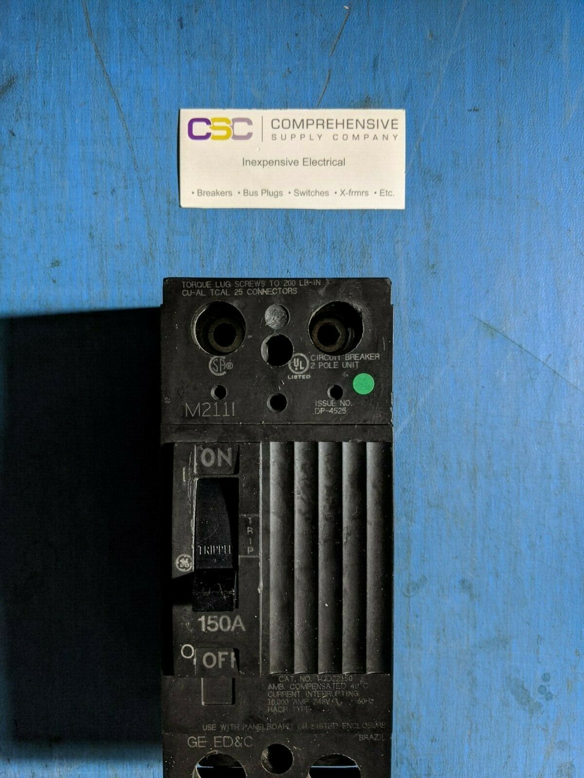TQD22150 - GE 150A Amp 2P Pole 10kA@240V Bolt On Circuit Breaker