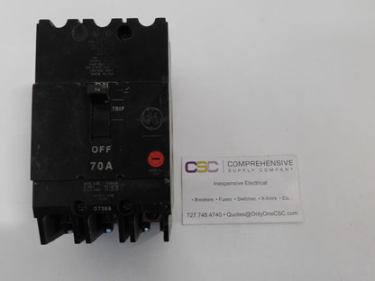 TEY370 - GE 70A Amp 3P Pole 14kA@480/277V Bolt On Circuit Breaker