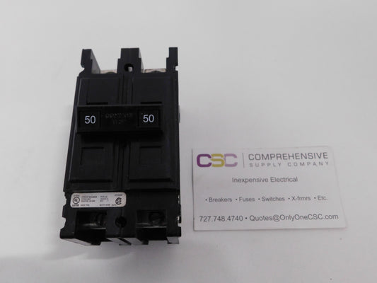 QC2050 - Cutler Hammer 50A Amp 2P Pole 10kA@120/240V Feed Through Quicklag Circuit Breaker