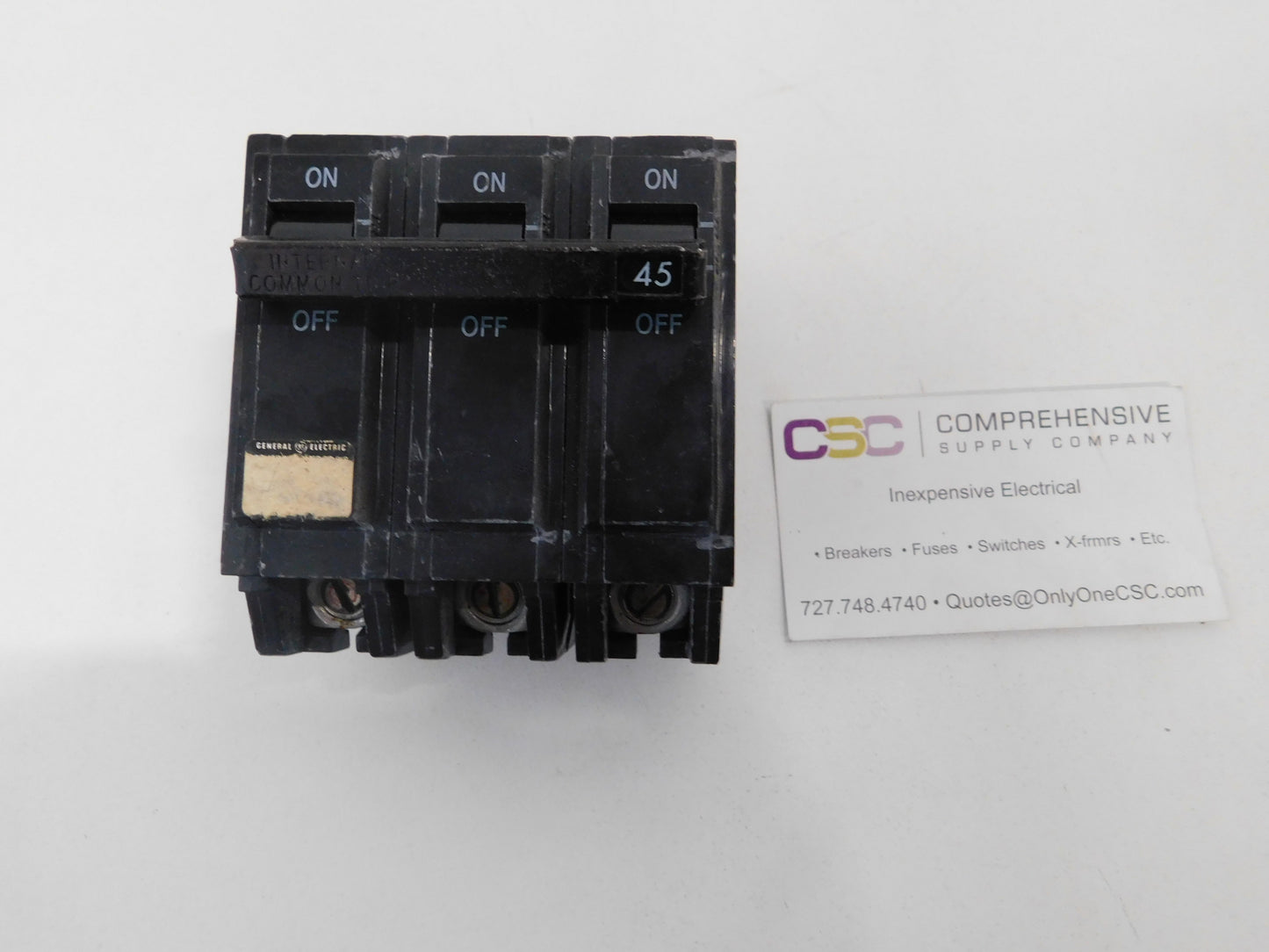THQB32045 - GE 45A Amp 3P Pole 10kA@240V Bolt On Circuit Breaker - Older Series