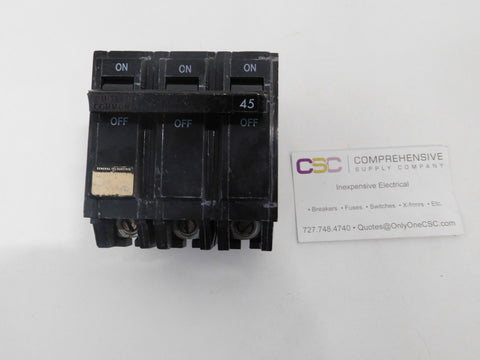 THQB32045 - GE 45A Amp 3P Pole 10kA@240V Bolt On Circuit Breaker - Older Series