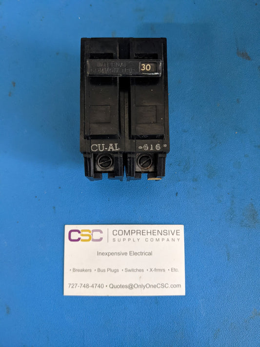 TQL2130 - GE 30A Amp 2P Pole 10kA@120/240V Plug On Circuit Breaker