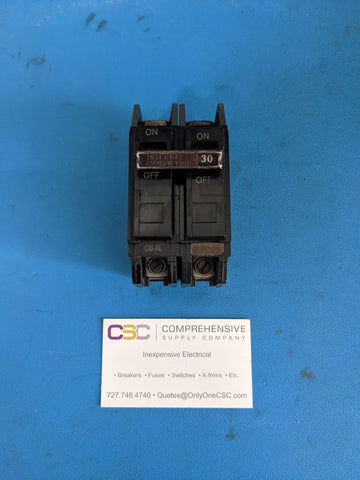 TQC2130 - GE 30A Amp 2P Pole 10K@120/240V Bolt On Circuit Breaker