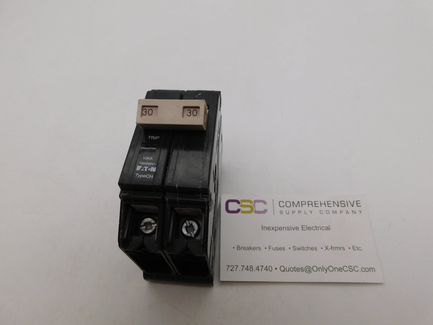 CHF230 - Eaton 30A Amp 2P Pole 10kA@120/240V Plug On Circuit Breaker