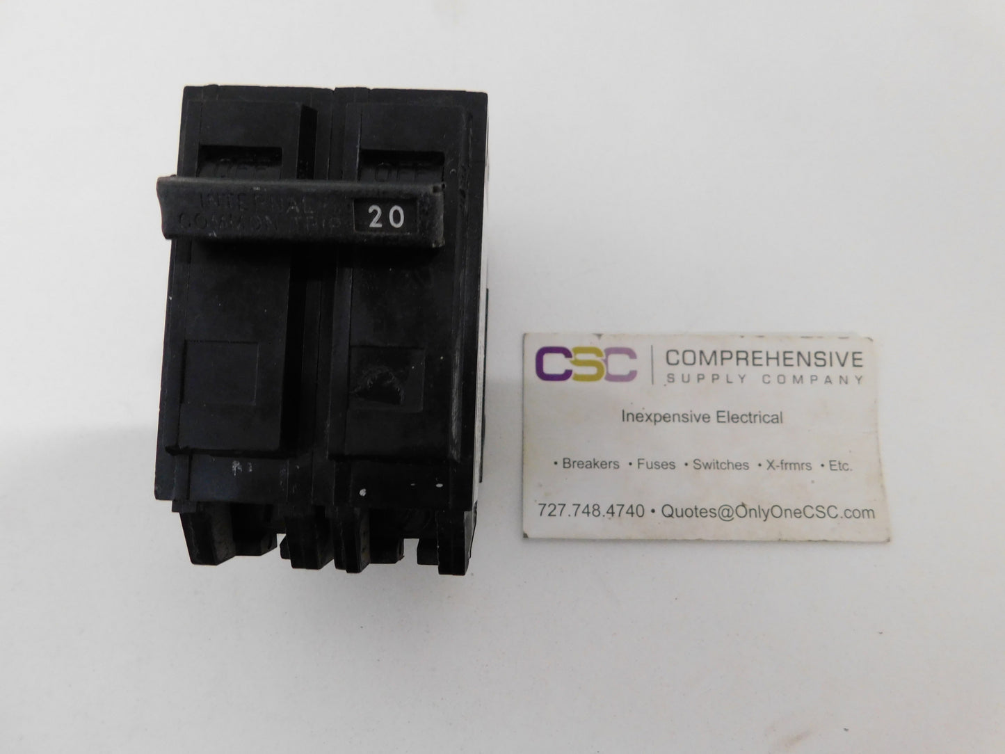 TQB2120 - GE 20A Amp 2P Pole 5kA@240V Bolt On Circuit Breaker - Older Series