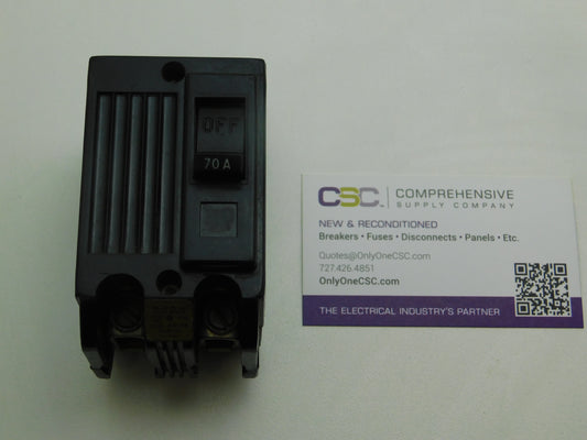 TQAL2170 - GE 70A Amp 2P Pole 10kA@120/240V Plug On Circuit Breaker - Older Series