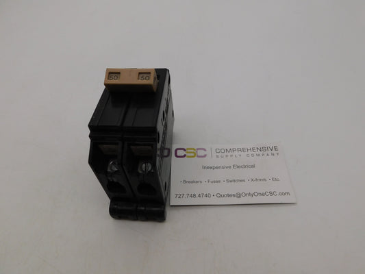 CH250 - Eaton 50A Amp 2P Pole 10kA@120/240V Plug On Circuit Breaker