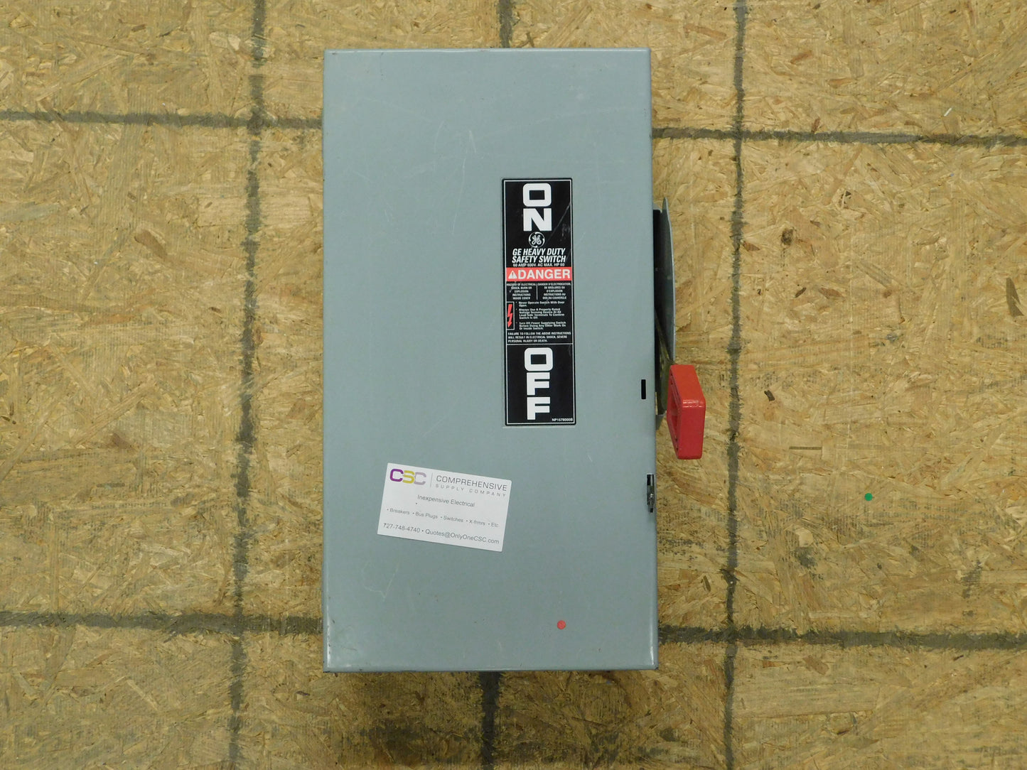 THN3362 - GE 60A Amp 3P Pole 600V Nema 1 Non-Fusible Safety Switch
