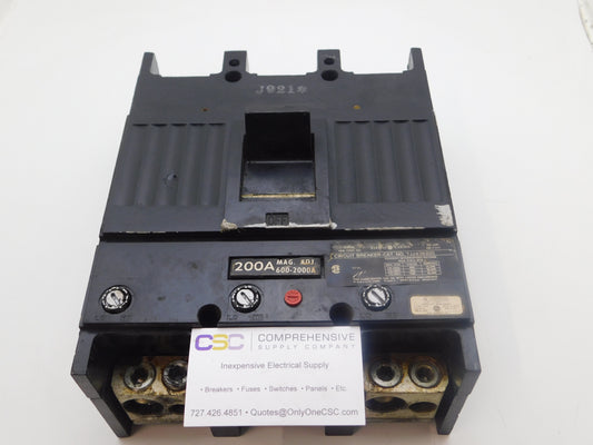 TJJ436200 - GE 200A Amp 3P Pole 600V 30kA@480V Bolt On Circuit Breaker - Older Series