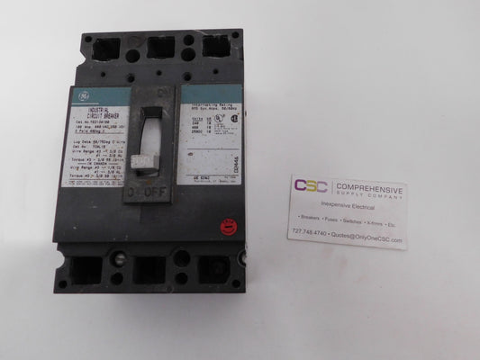 TED134100 - GE 100A Amp 3P Pole 18kA@480V Bolt On Circuit Breaker