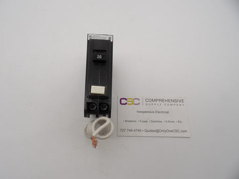 QBGFT1020 - Eaton 20A Amp 1P Pole 10kA@120V Bolt On Ground Fault GFCI Quicklag Circuit Breaker