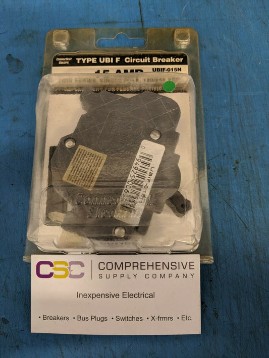 UBIF-015N - Connecticut Electric 15A Amp 1P Pole 10kA@120/240V Plug On Thin Fpe Replacement Circuit Breaker