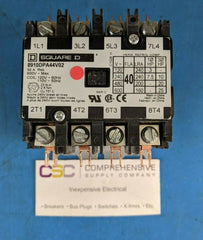 8910DPA44V02 - Square D 40A Amp 4P Pole 120V Coil Definite Purpose Contactor