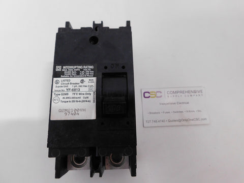 Q2M2100VH - Square D 100A Amp 2P Pole 22kA@240V Bolt On Circuit Breaker