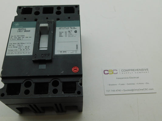 TED134025 - GE 25A Amp 3P Pole 14kA@480V Bolt On Circuit Breaker