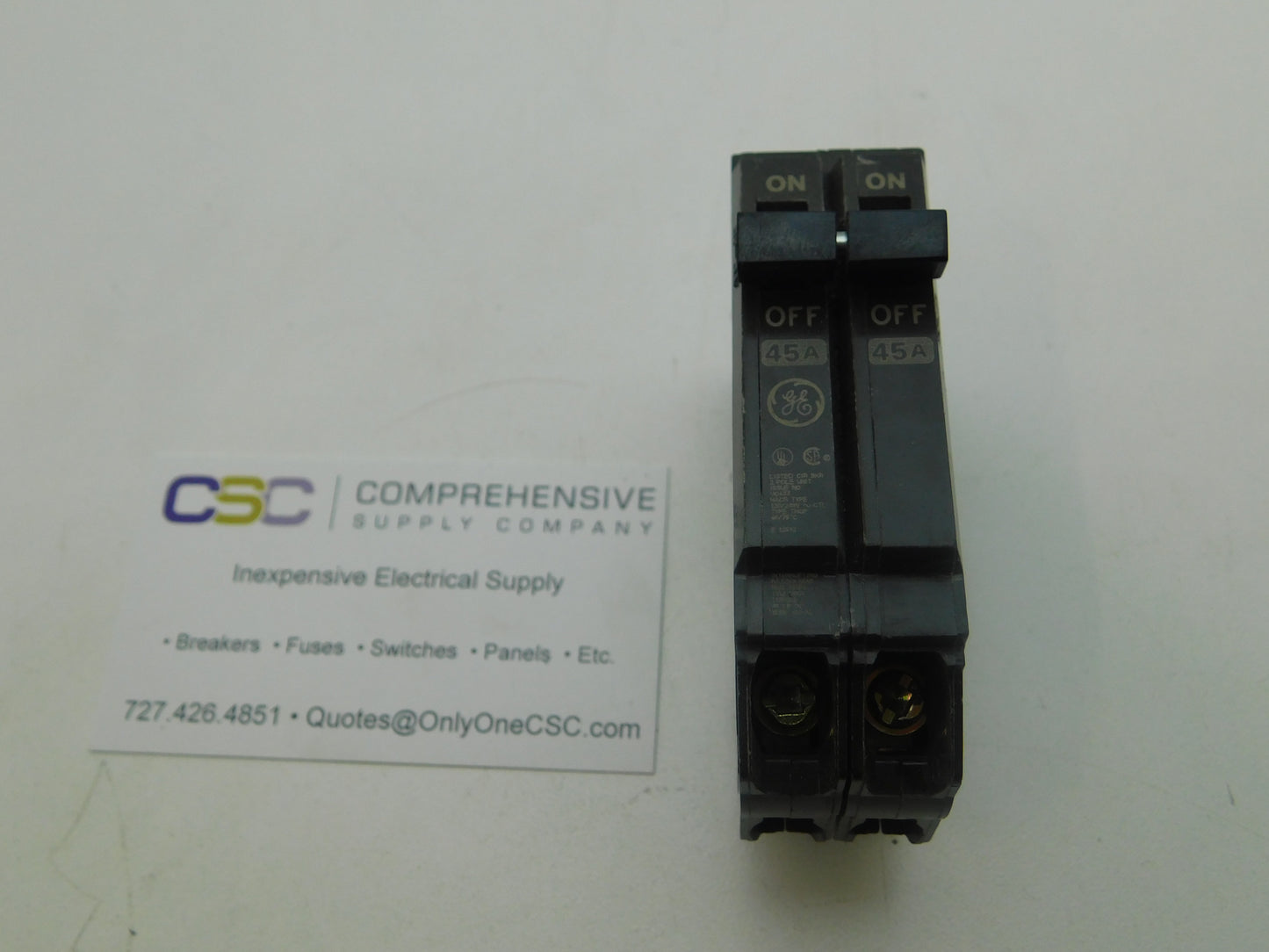 THQP245 - GE 45A Amp 2P Pole 10kA@120/240V Plug On Thin Circuit Breaker
