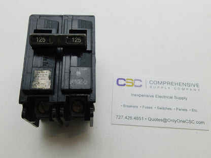 B2125 - Siemens 125A Amp 2P Pole 10kA@120/240V Bolt On Circuit Breaker