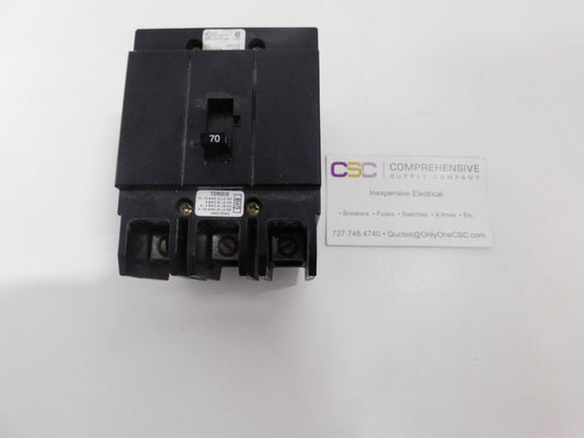 GHB3070 - Cutler Hammer 70A Amp 3P Pole 14kA@480Y/277V Bolt On Circuit Breaker