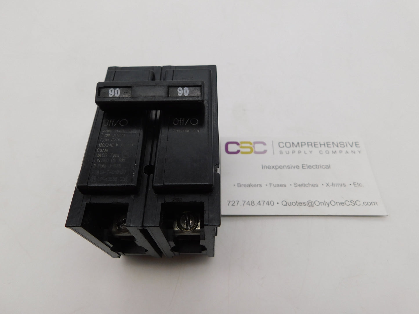 BR290 - Cutler Hammer 90A Amp 2P Pole 10kA@120/240V Plug On Circuit Breaker