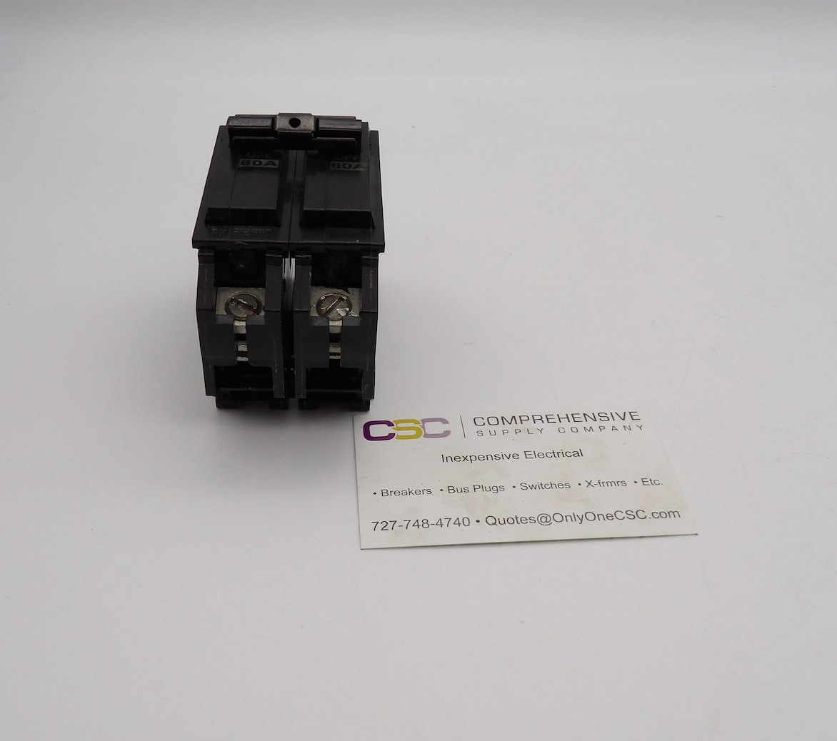THQL2180 - GE 80A Amp 2P Pole 10kA@120/240V Plug On Circuit Breaker