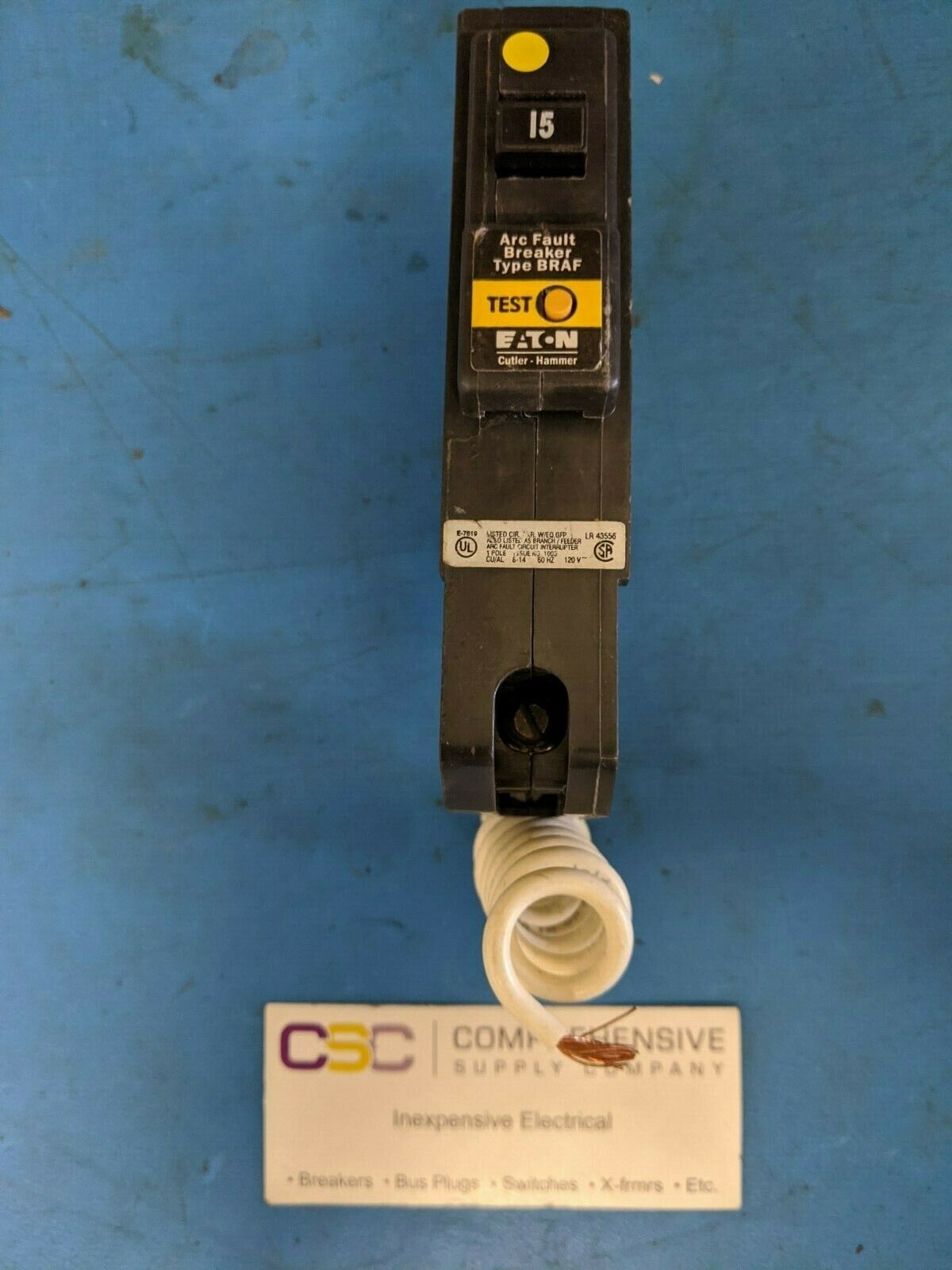 BR115AF - Cutler Hammer 15A Amp 1P Pole 10kA@120V Plug On Arc Fault AFCI Circuit Breaker